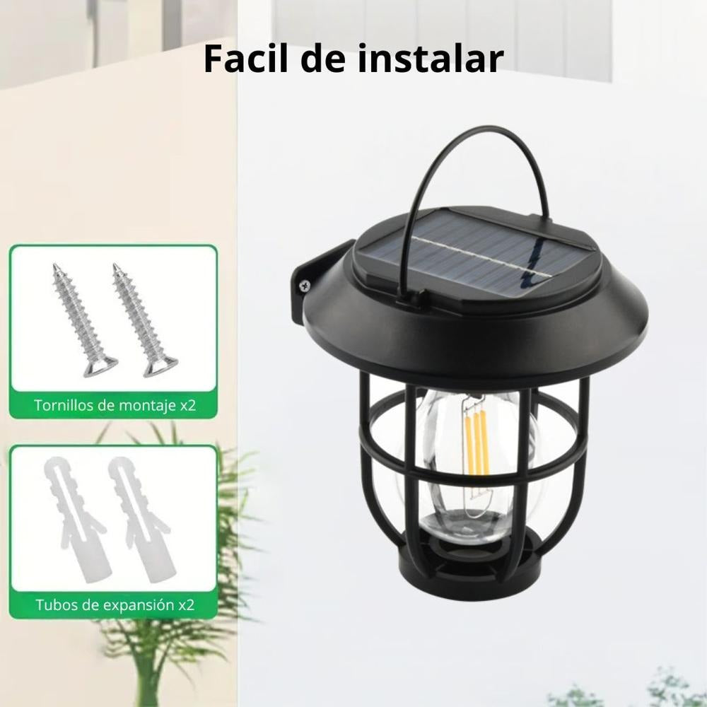 FAROL SOLAR DE PARED Y JARDÍN CON SENSOR | TY009